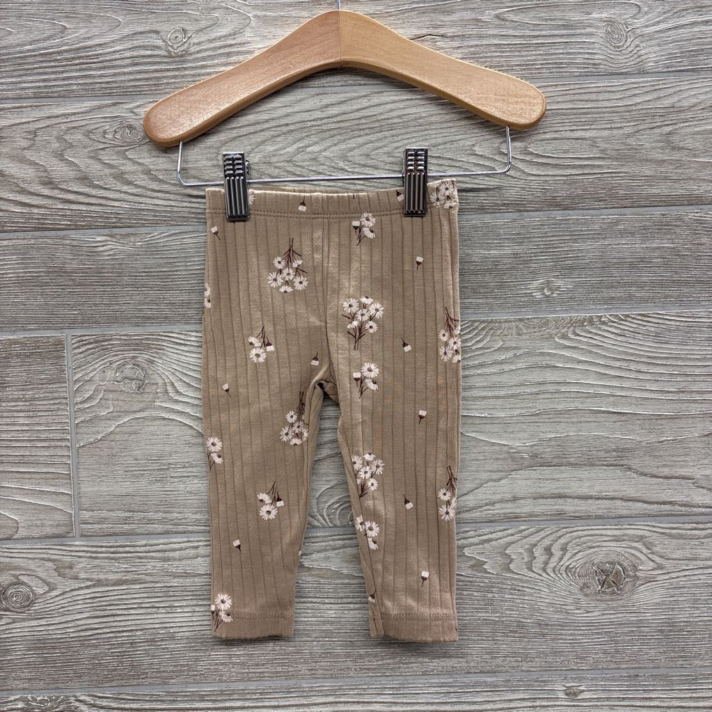 LS Ribbed Bodysuit & Pants Flowers 6M