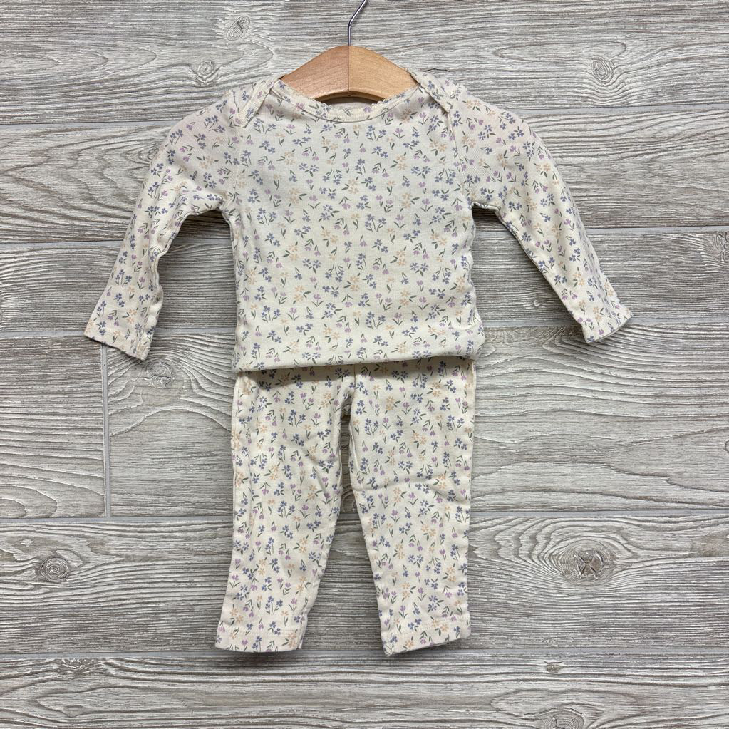 LS Bodysuit & Pants Flowers 9M