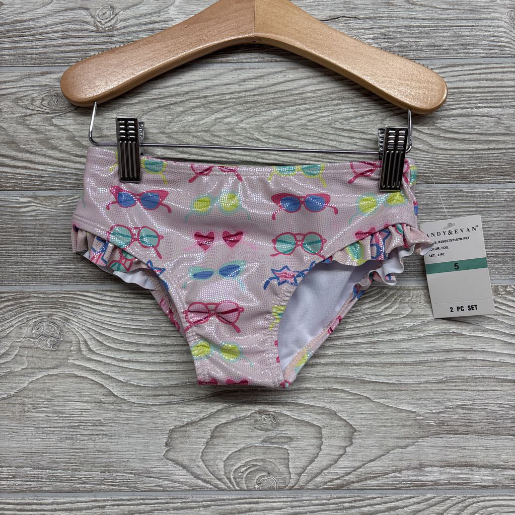 NEW 2 Pc Flutter Sleeve Shimmer Swimsuit Sunglasses 5