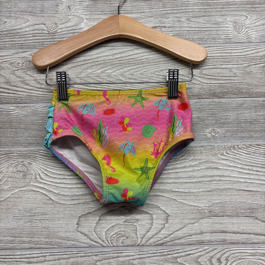 2 Pc LS Swimsuit Ombre Seahorses Starfish 5T