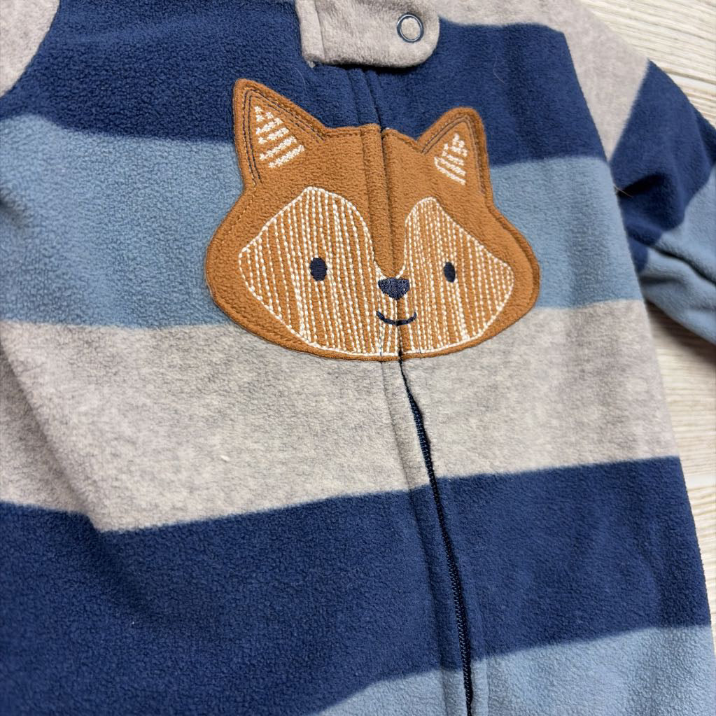 Blanket Sleeper Stripes Fox 0-3M