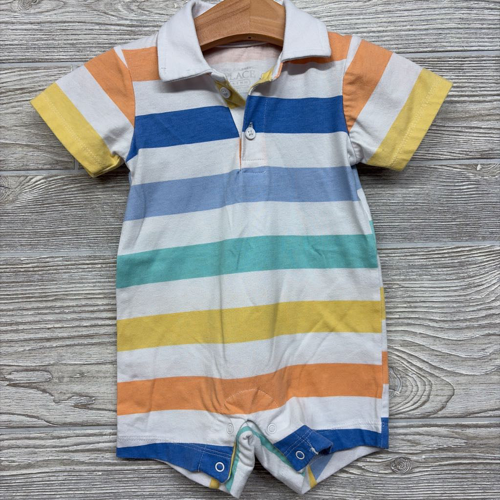 Polo Shorty Romper Stripes 6-9M