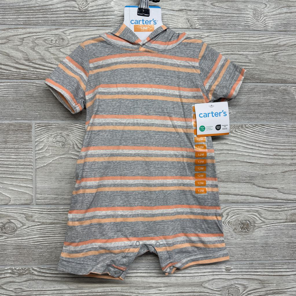 NEW Shorty Romper W/ Hood Stripes 12M