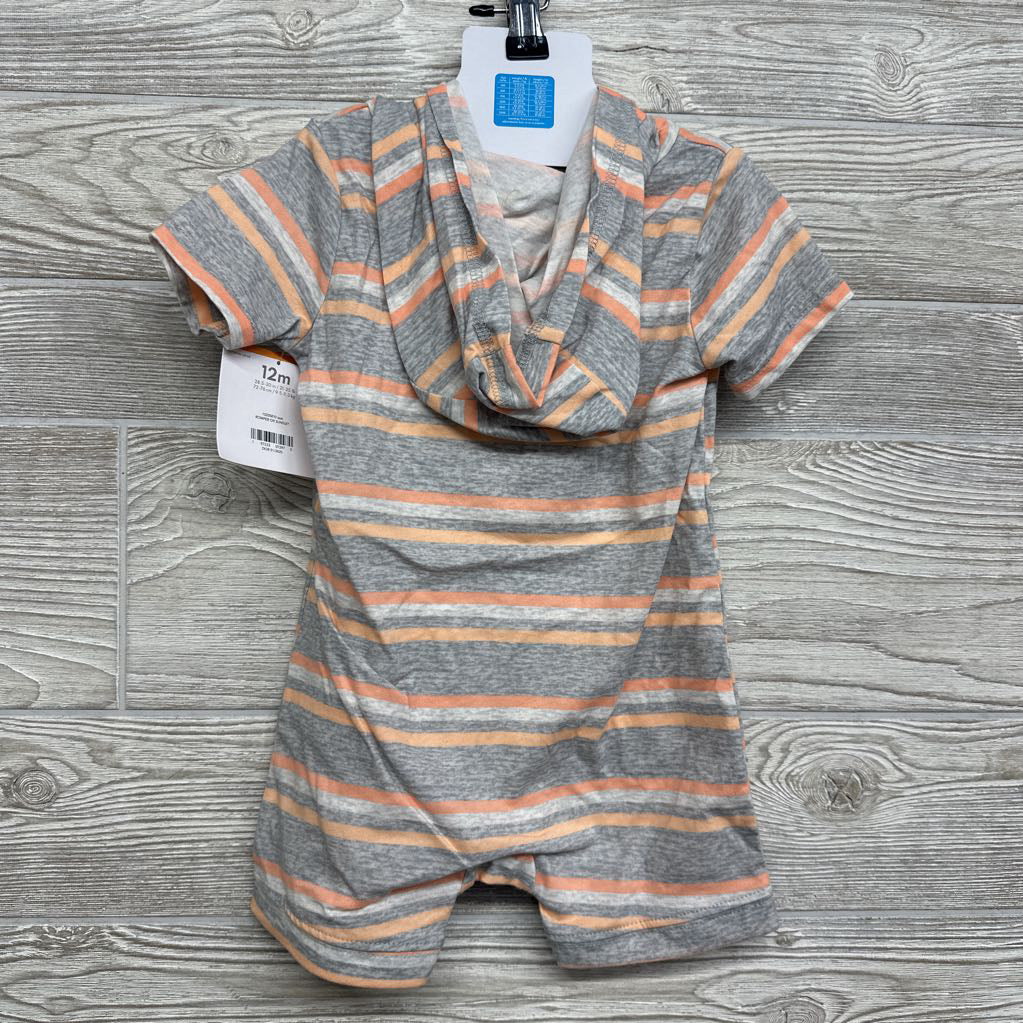 NEW Shorty Romper W/ Hood Stripes 12M