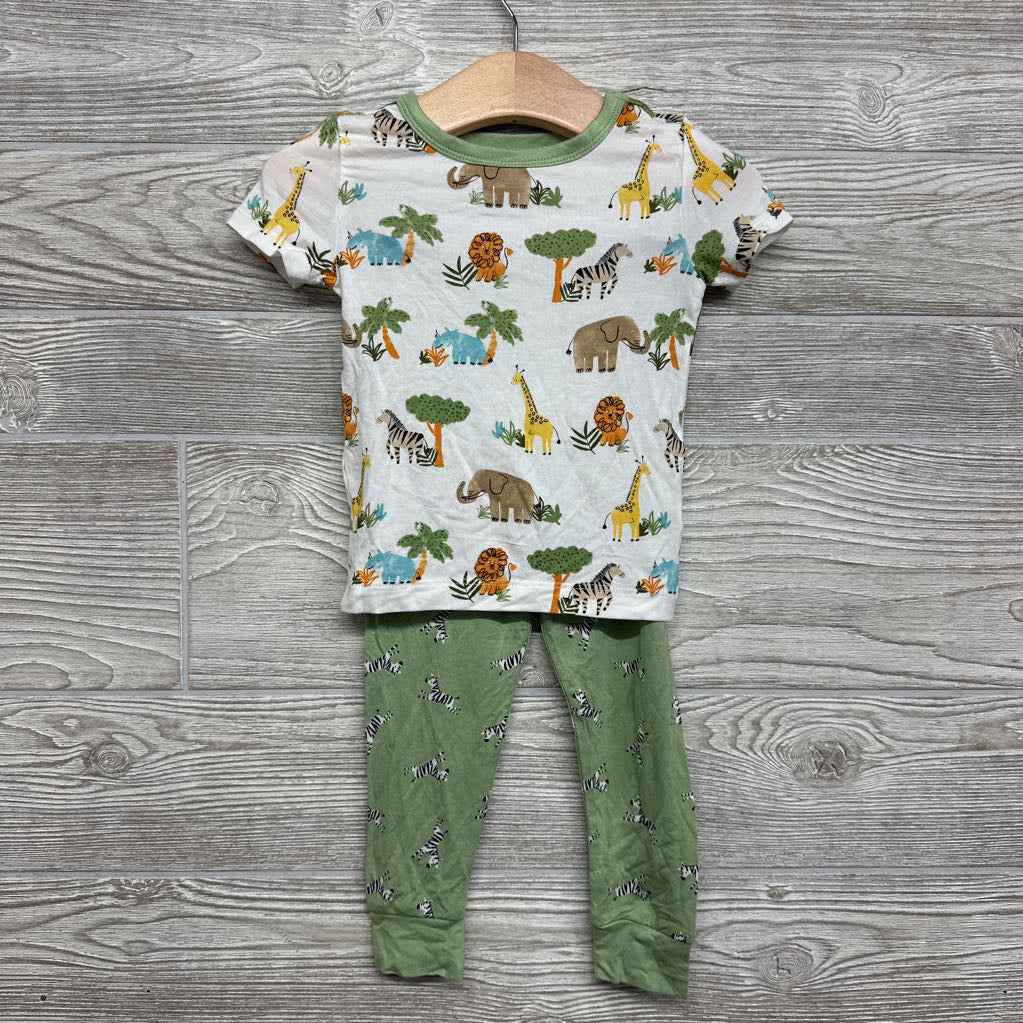 3 Pc Bamboo PJs Zebras Animals 18M