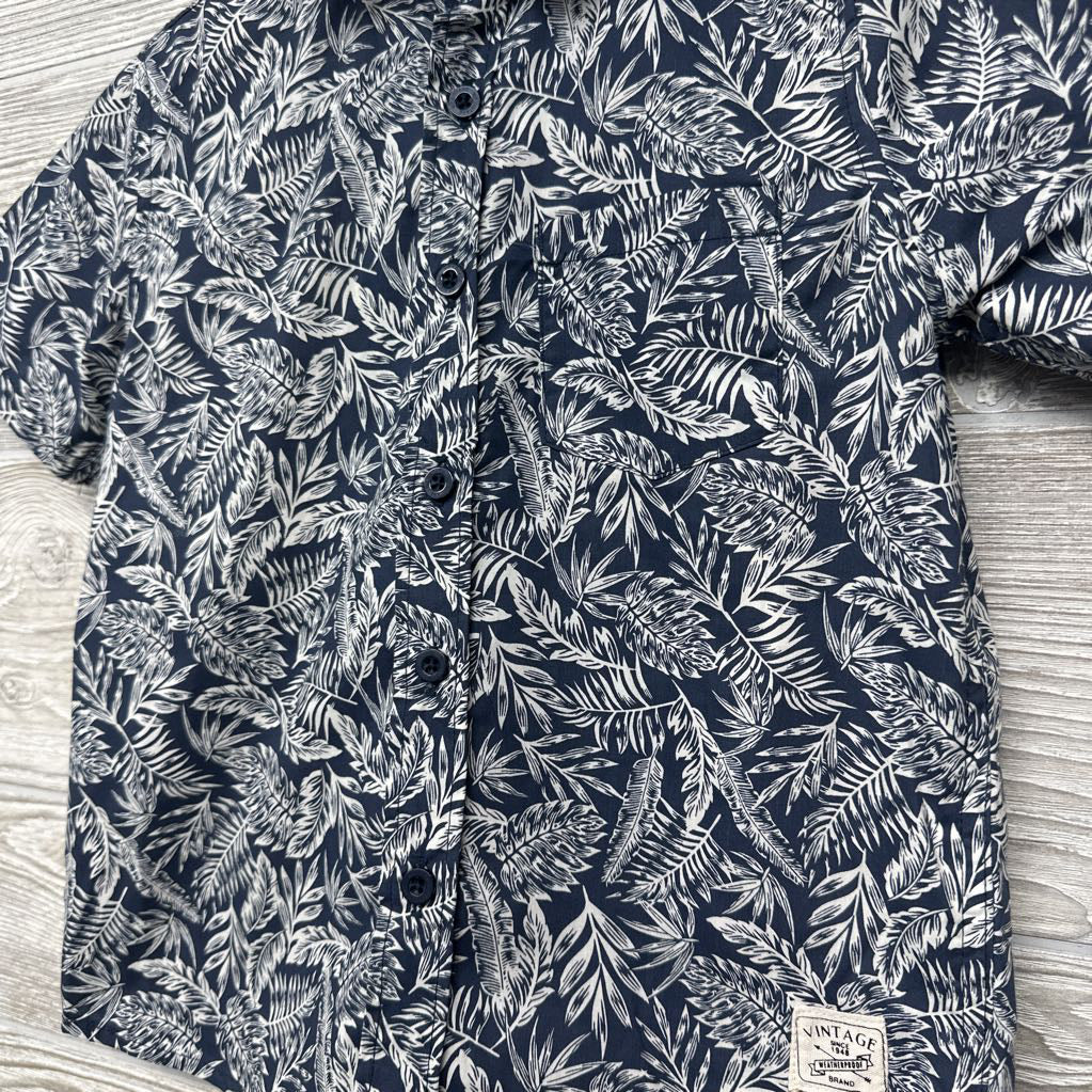 Button Up Shirt Leaves & Pull On Shorts 5