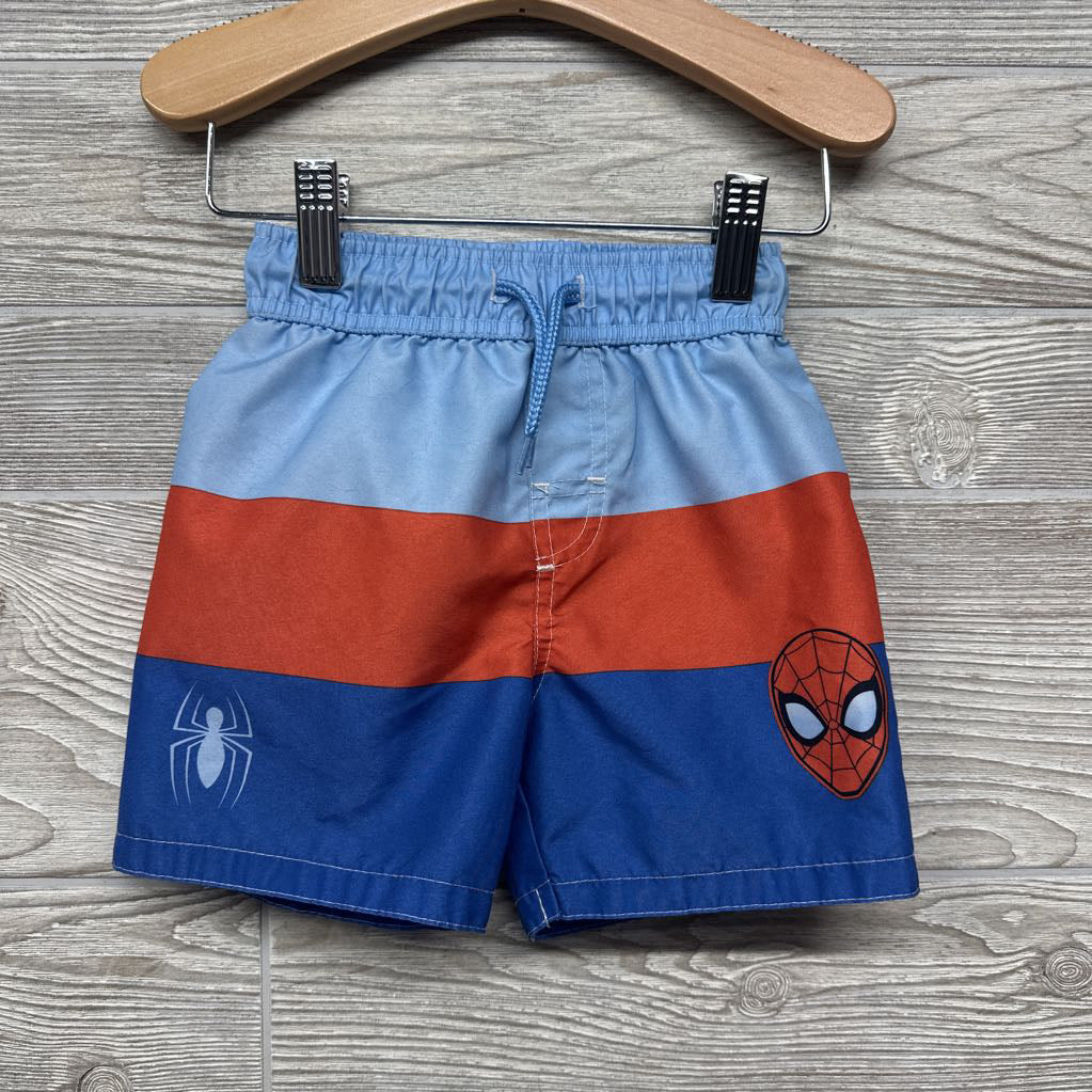 Swim Trunks Stripes Spider-Man 2T