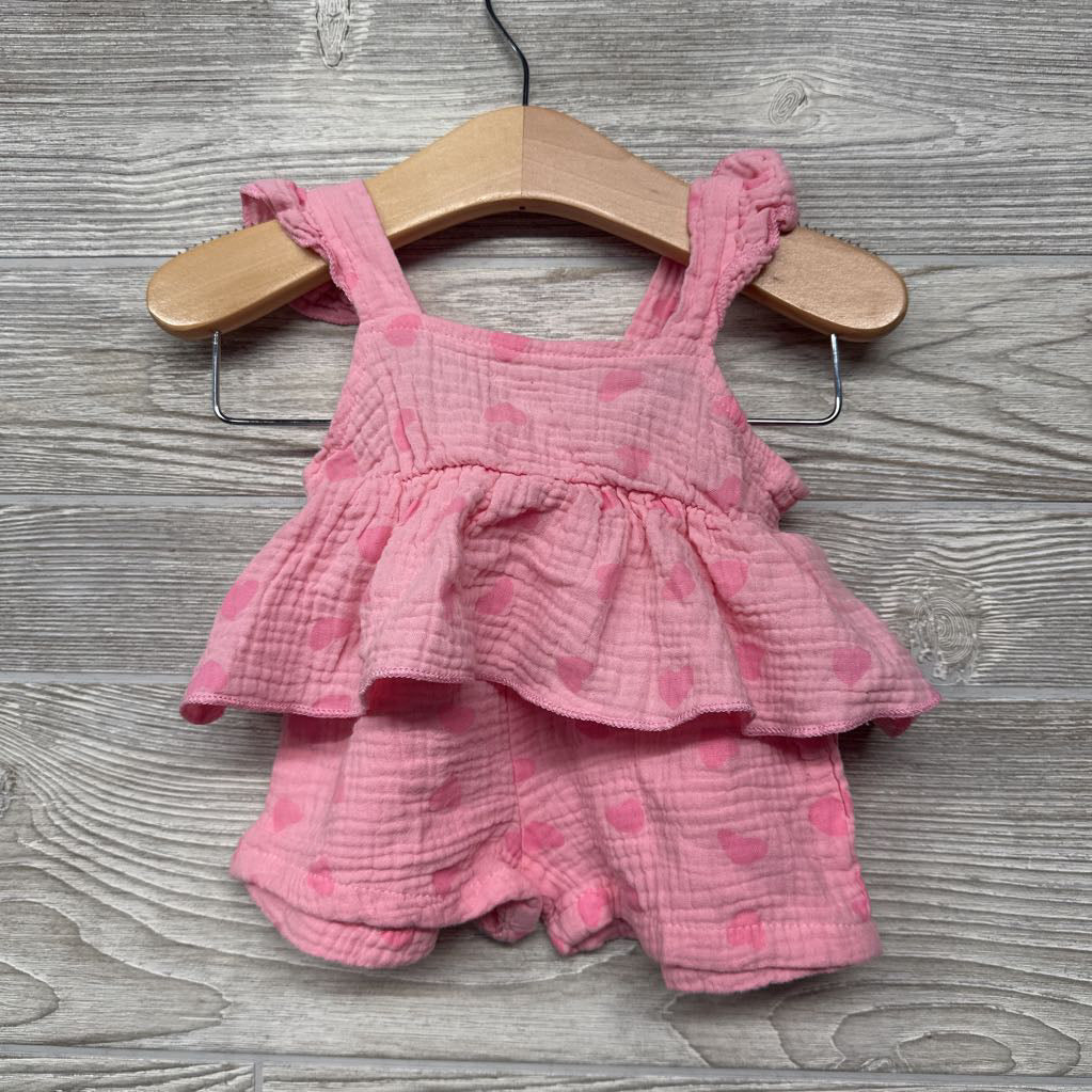 Gauze Peplum Tank Top & Shorts Dots 9-12M