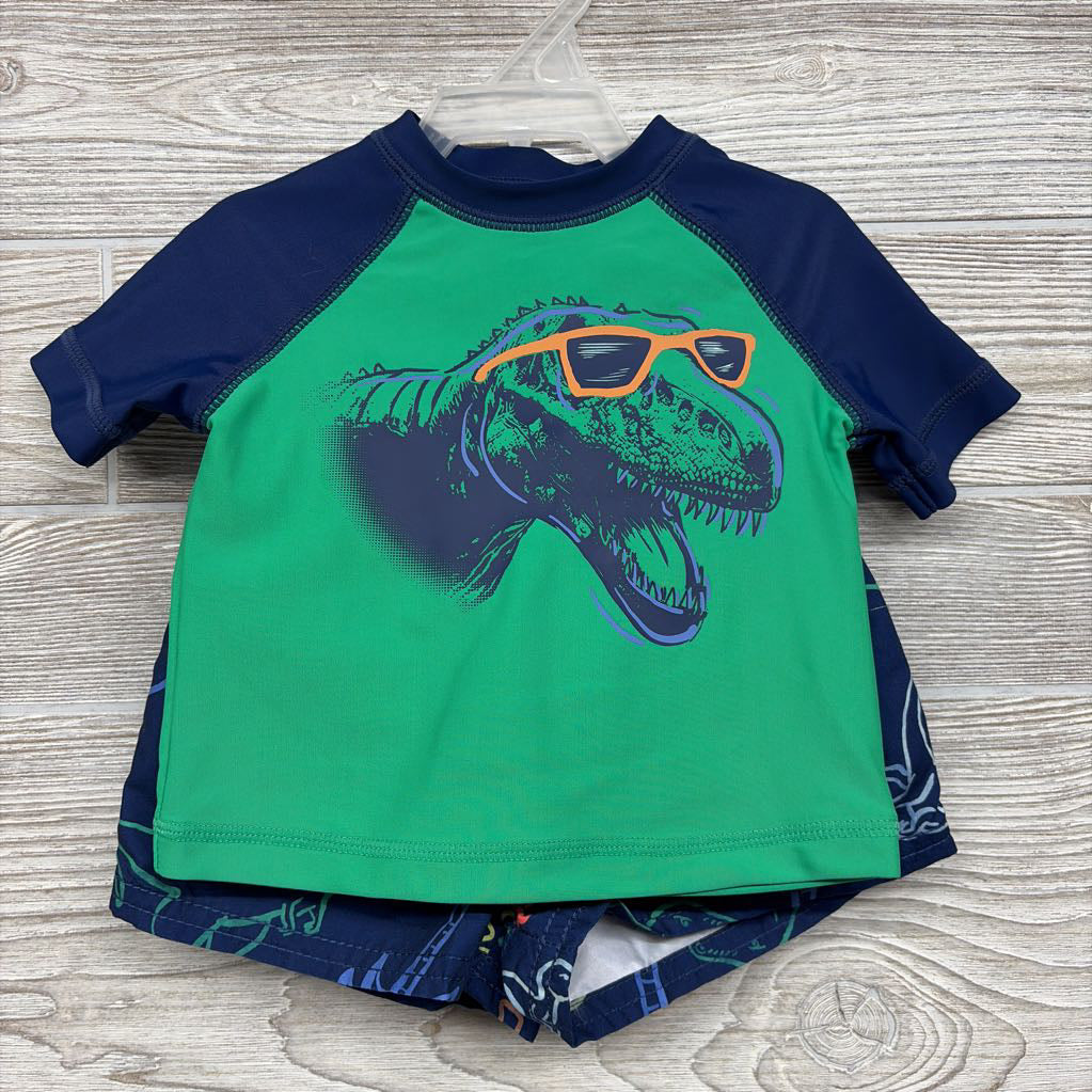 NEW Swim Shirt & Trunks Dinosaur 6M