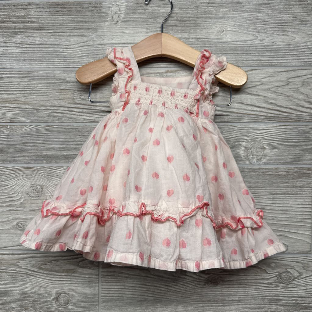 Flutter Strap Tank Dress & Bubble Shorts Hearts 3-6M