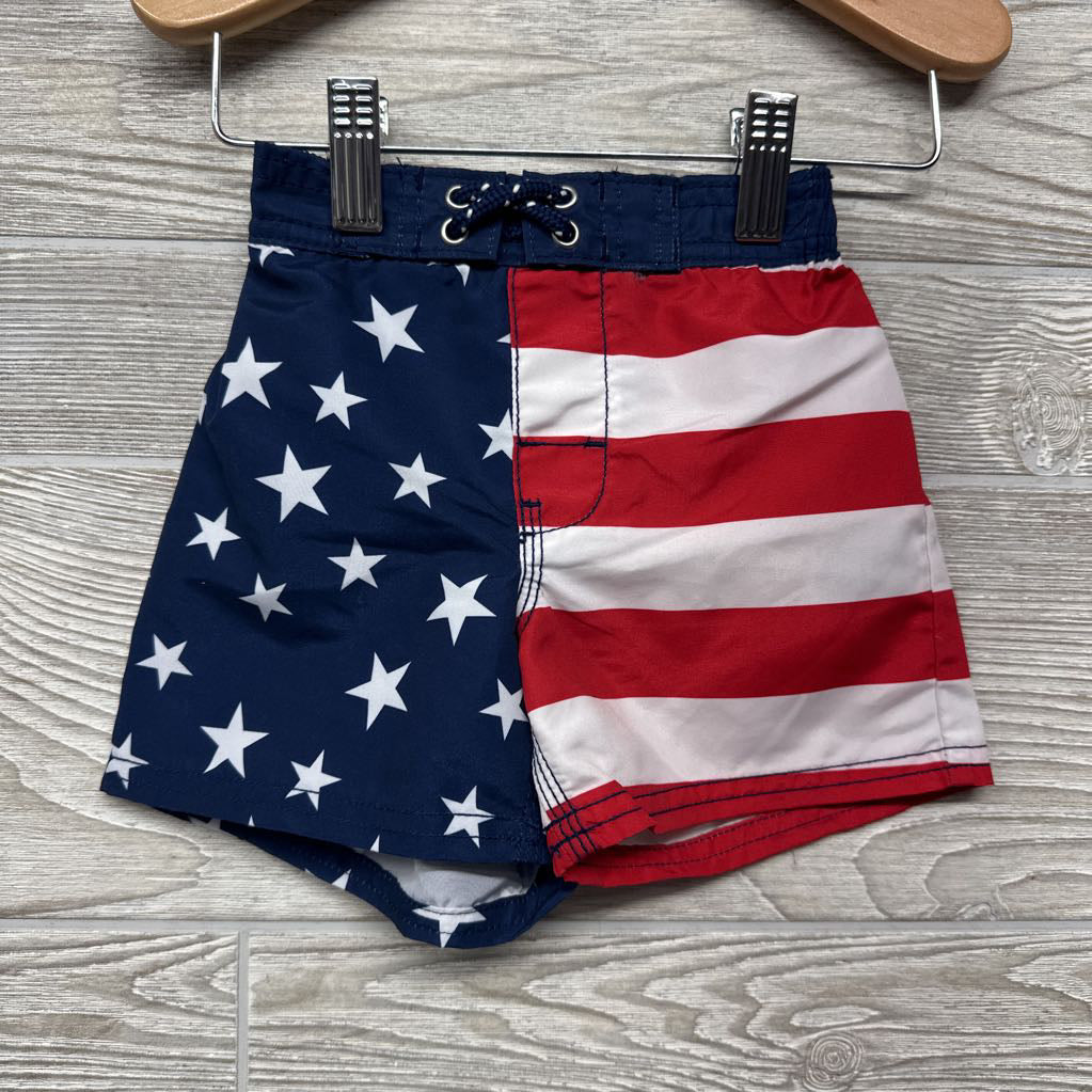 Swim Trunks Stars Stripes 18M