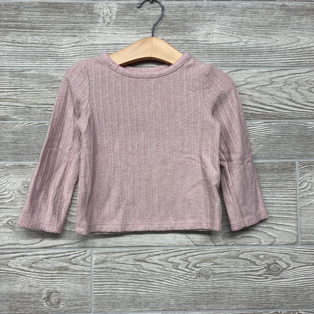 Ribbed LS Shirt W/ Glitter 2t