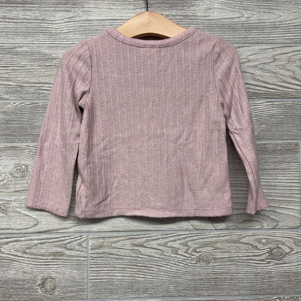 Ribbed LS Shirt W/ Glitter 2t