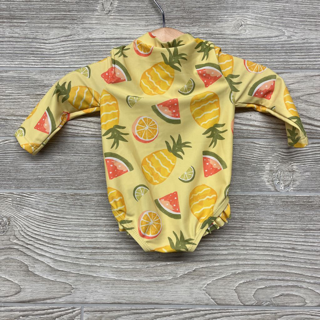 1/4 Zip Swimsuit Pineapple & Watermelon 3M