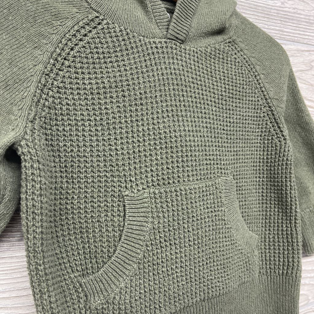 Waffle Knit Sweater W/ Hood 18M