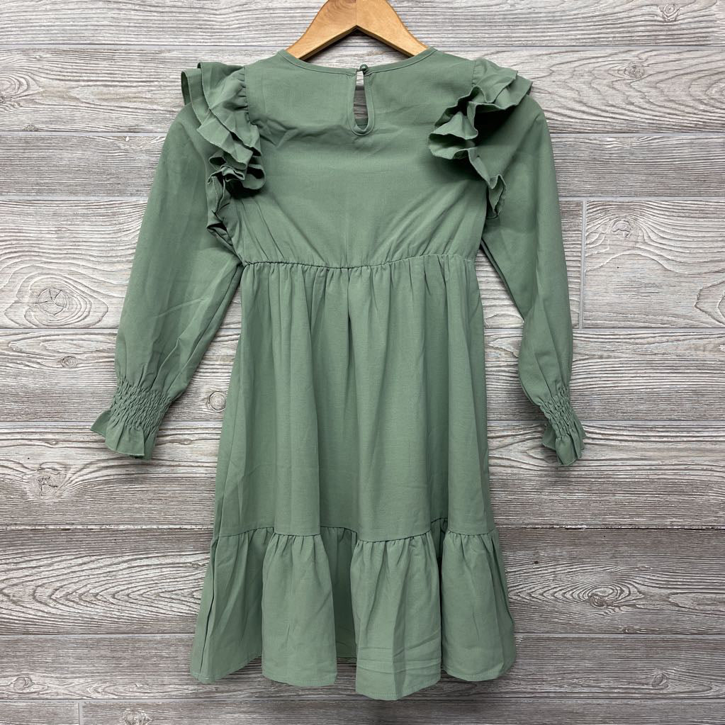 Tiered LS Flutter Sleeve Dress 8-9