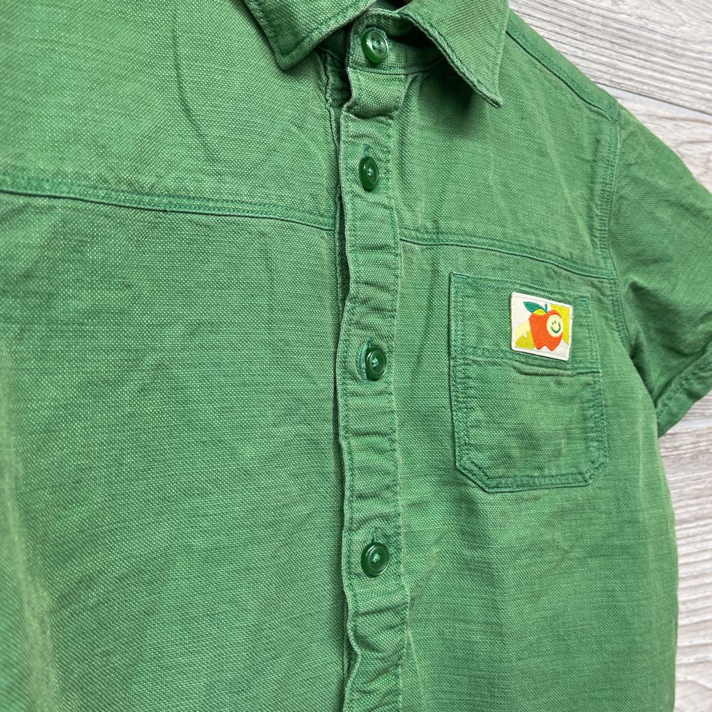 SS Button Up Shirt Apple 4t