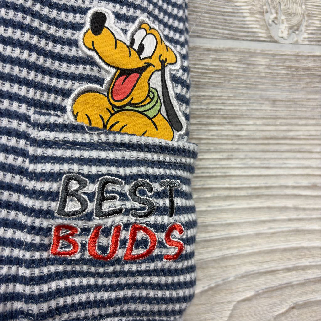 Button Up Shorty Romper Mickey Mouse & Pluto 12M