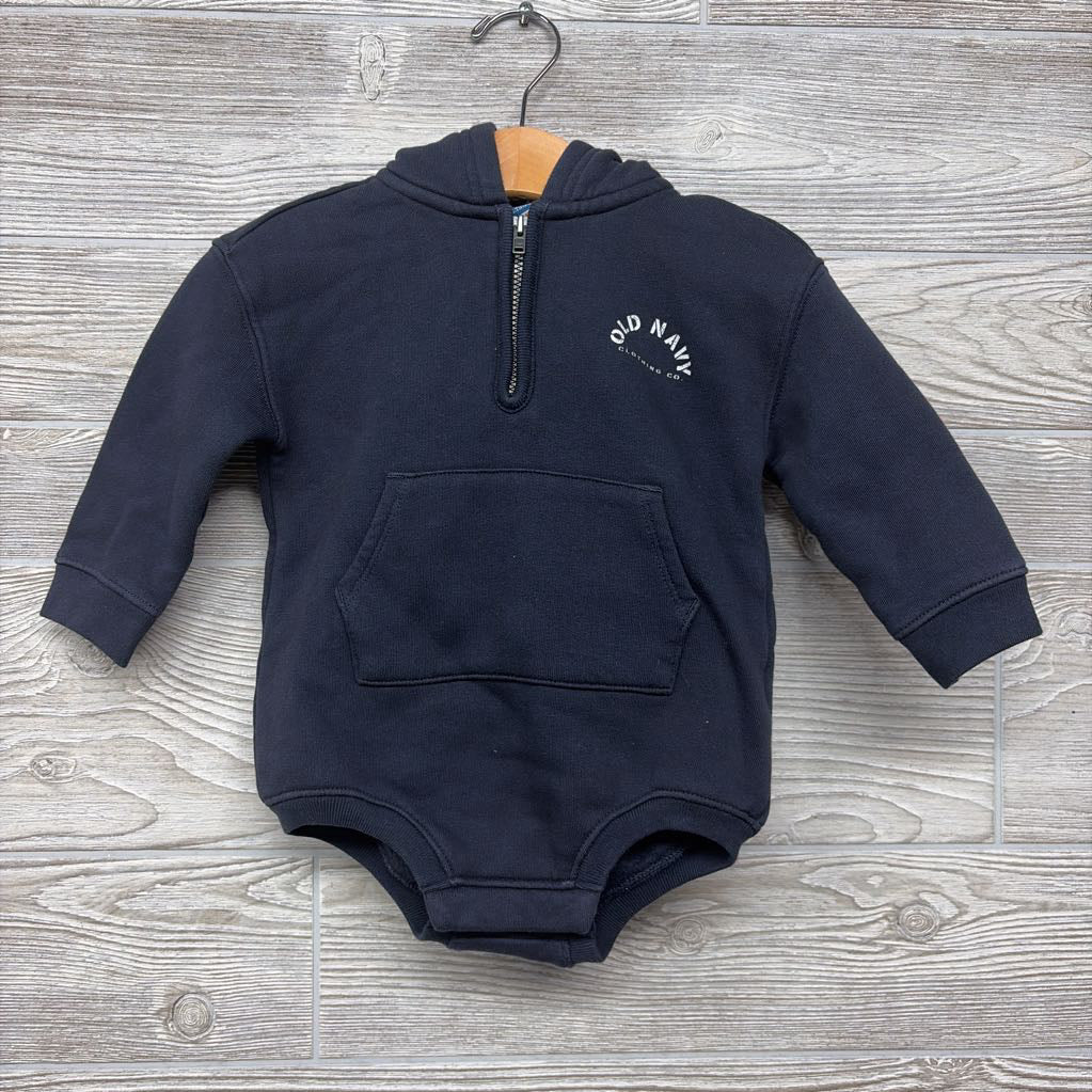 1/4 Zip Pullover Hoodie Bodysuit 6-12M