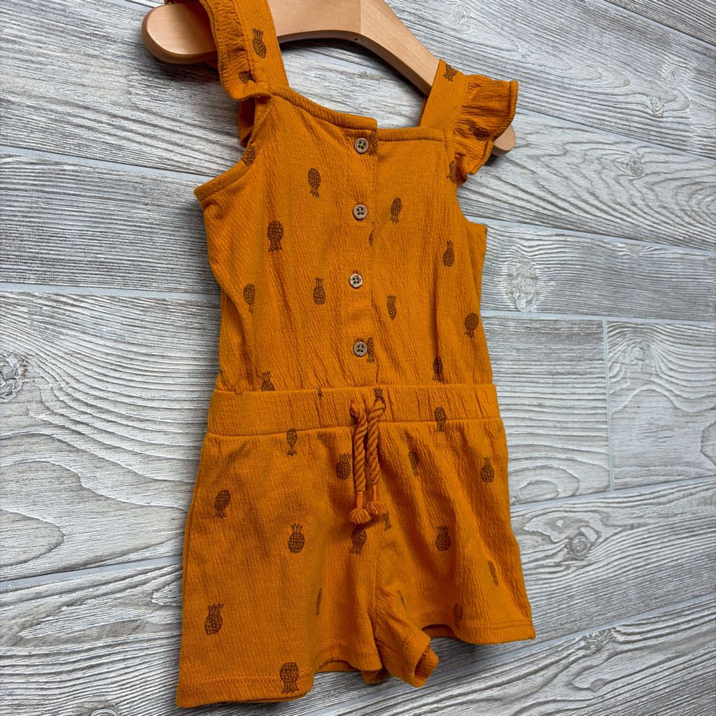 Flutter Sleeve Romper Pineapples 2t
