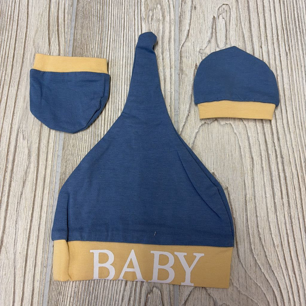 Nw/oT LS Outfit, Hat & No Scratch Mittens Little Brother 3-6M