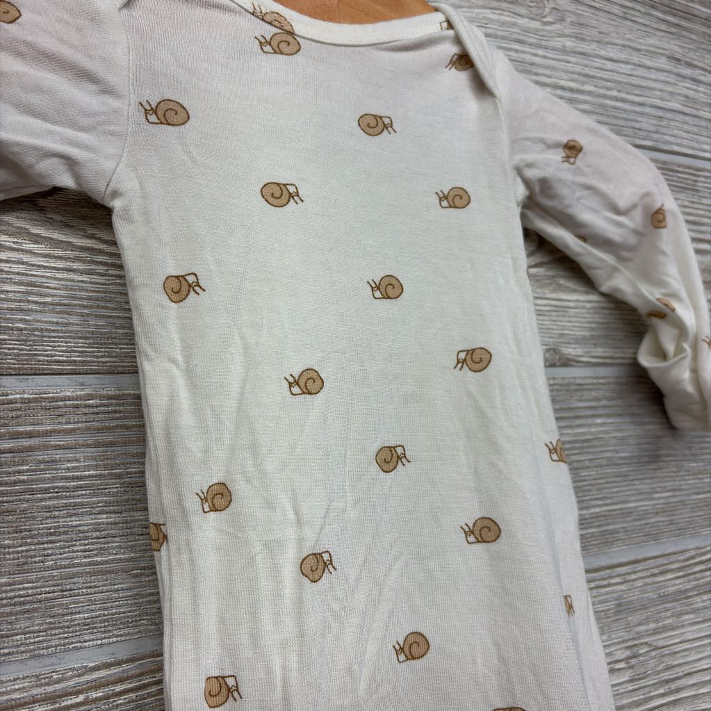 LS Purely Soft PJ Gown Snails Preemie