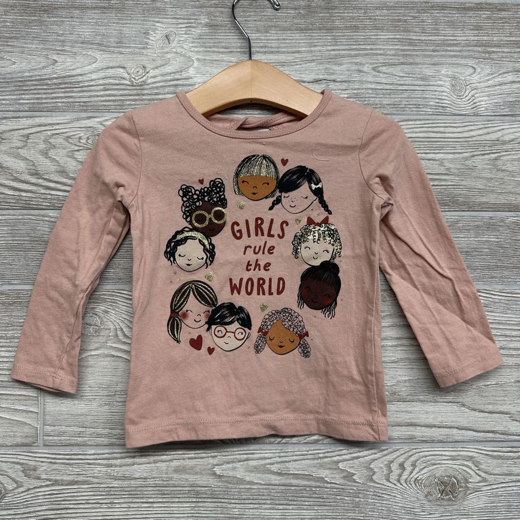 LS Shirt Girls Rule The World 2t