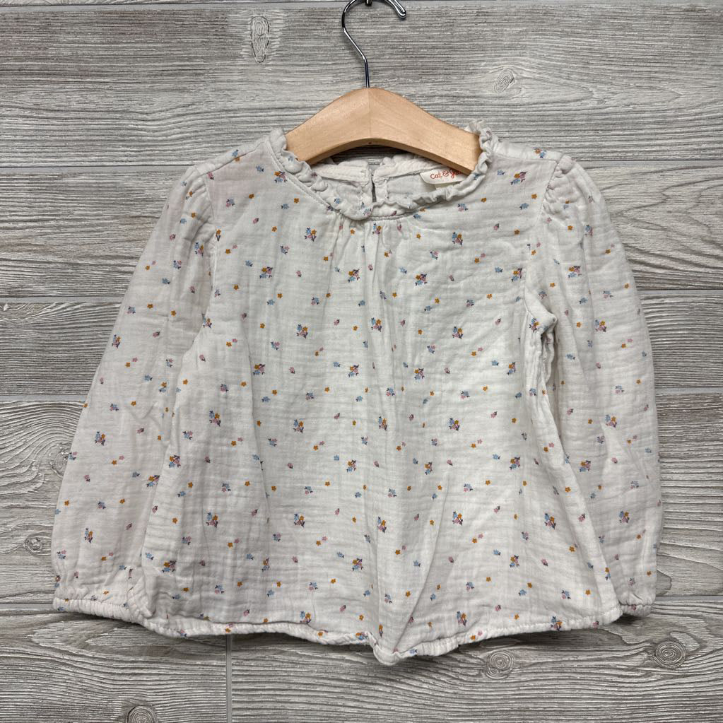 Muslin Shirt Flowers & Corduroy Jumper 4t