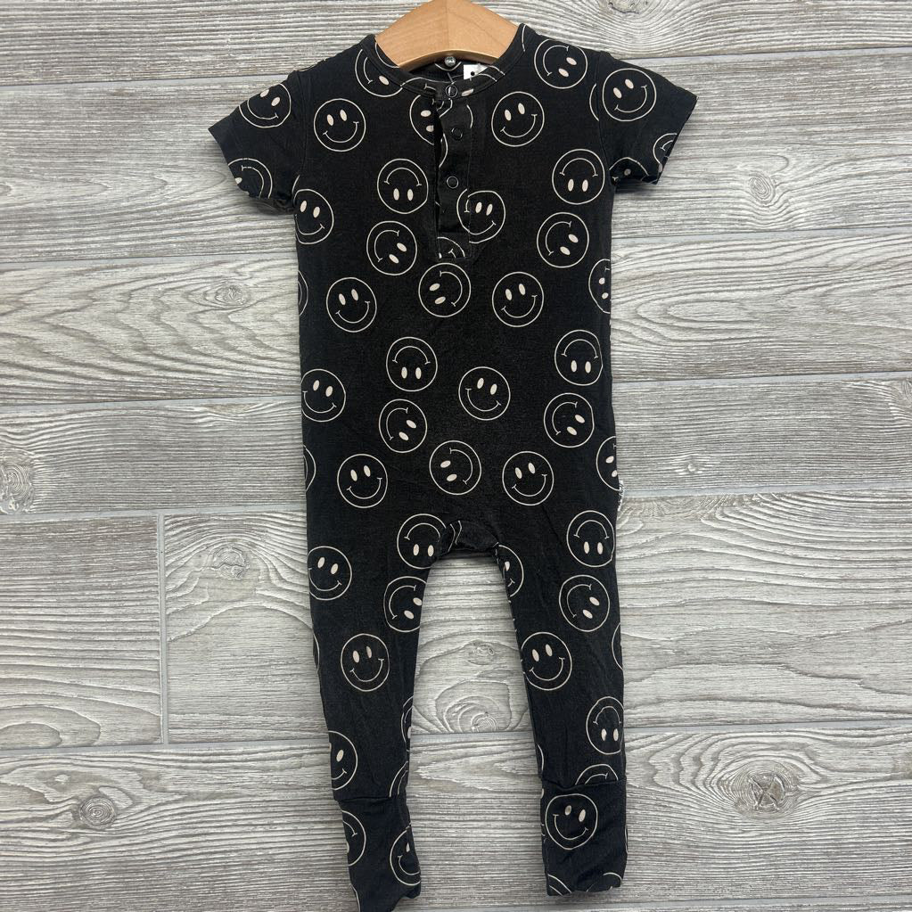 Bamboo Henley Outfit Smiley Faces 6-12M