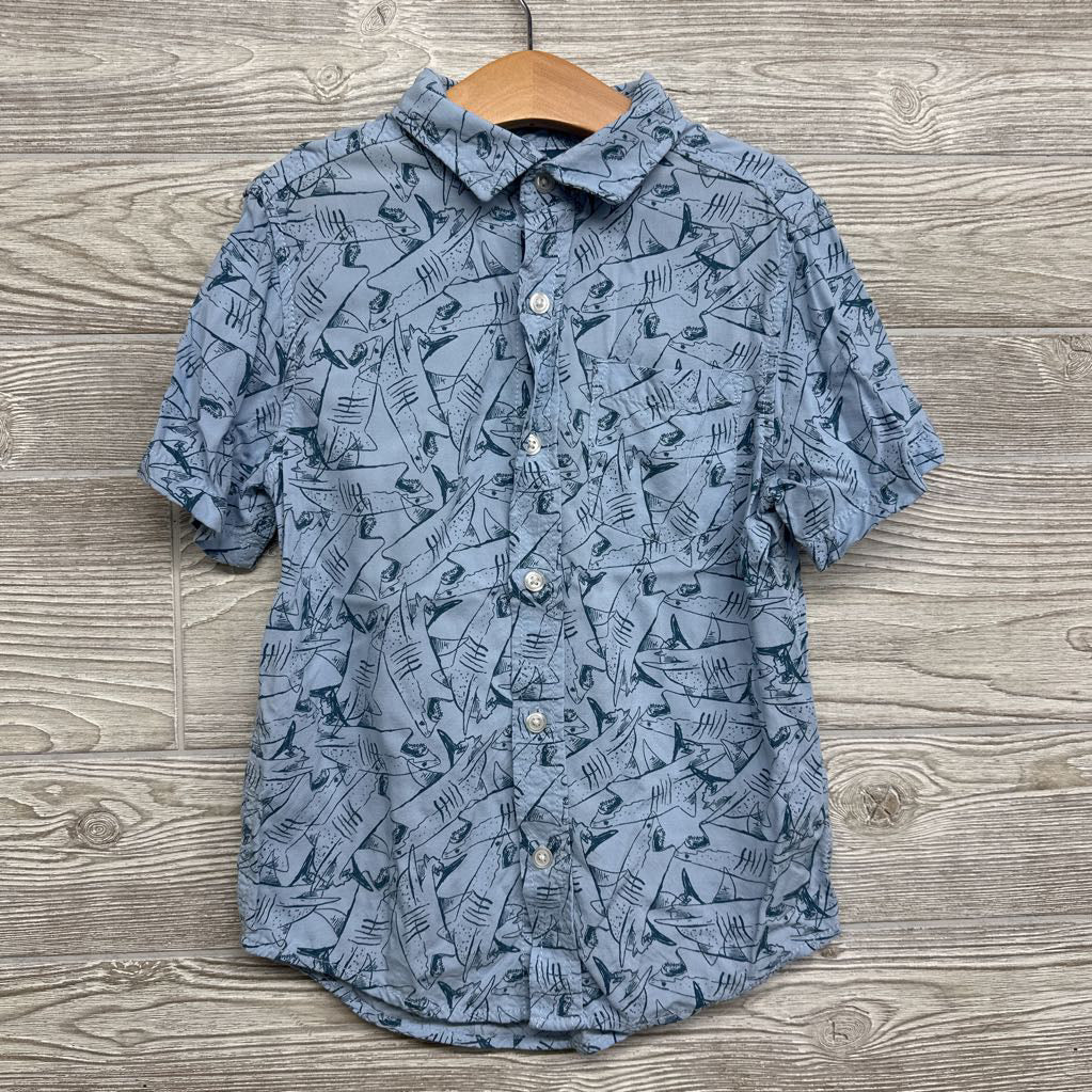 Button Up SS Shirt Sharks 6-7