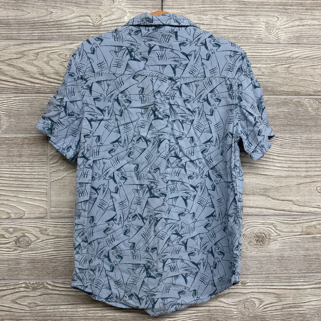 Button Up SS Shirt Sharks 6-7