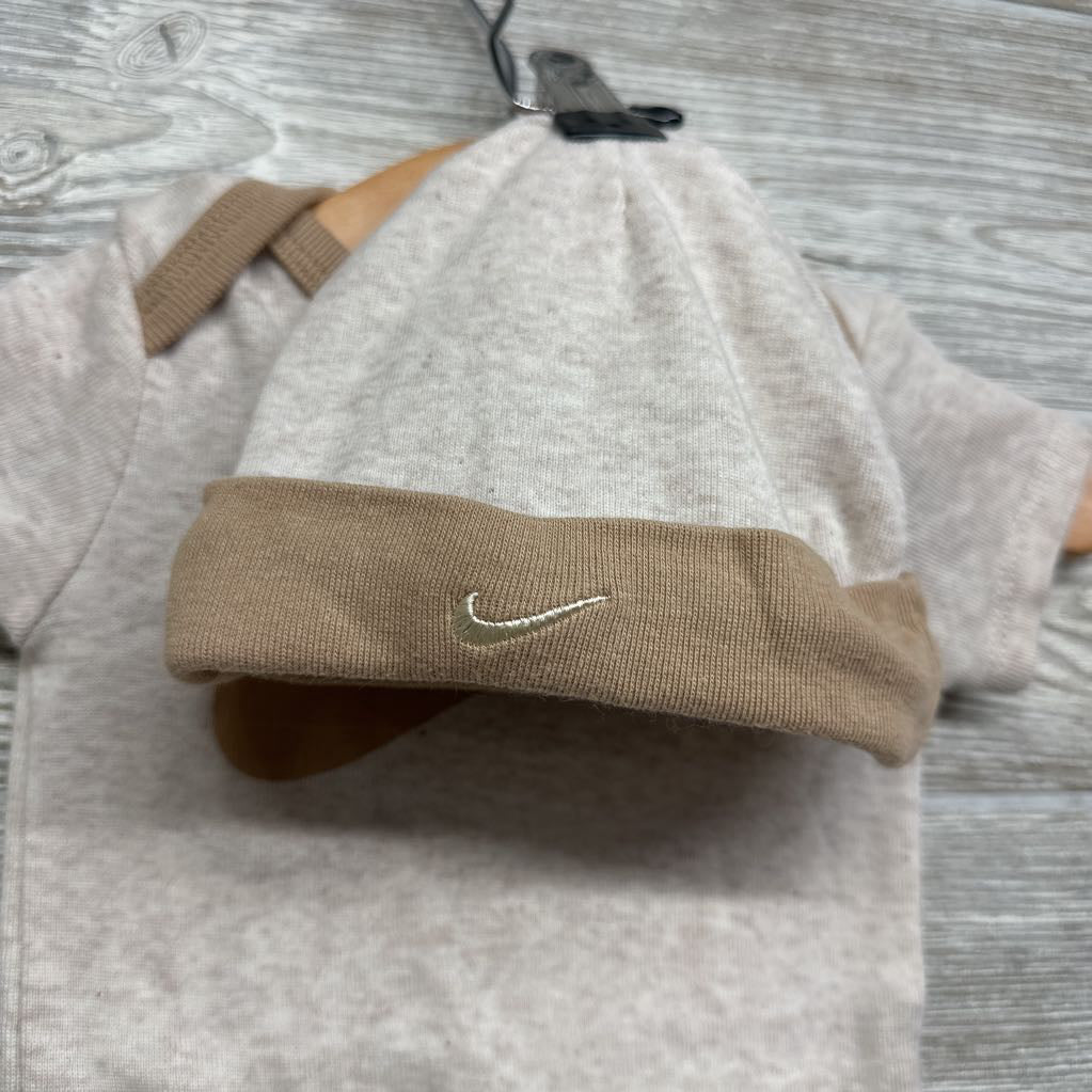 Bodysuit Swoosh & Hat 0-6M