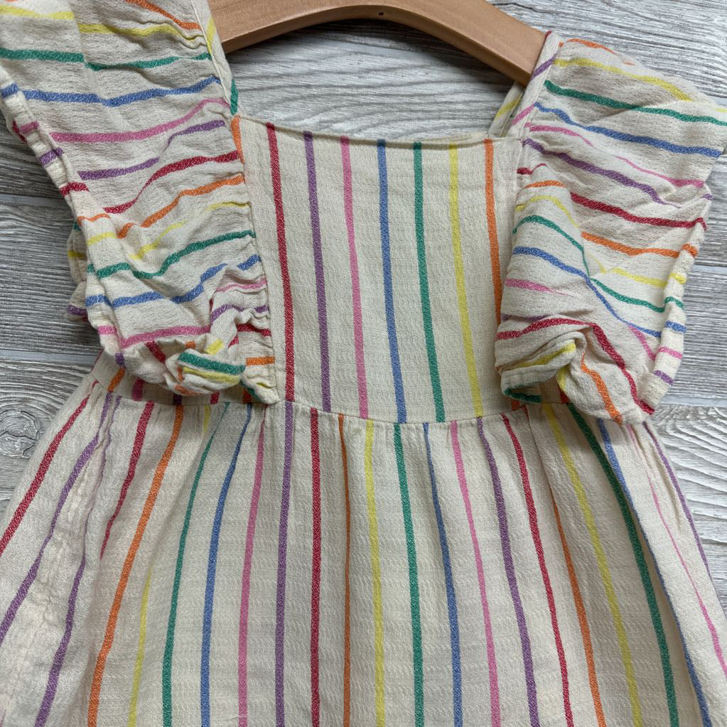 Dress Flutter Sleeve Stripes 4-5