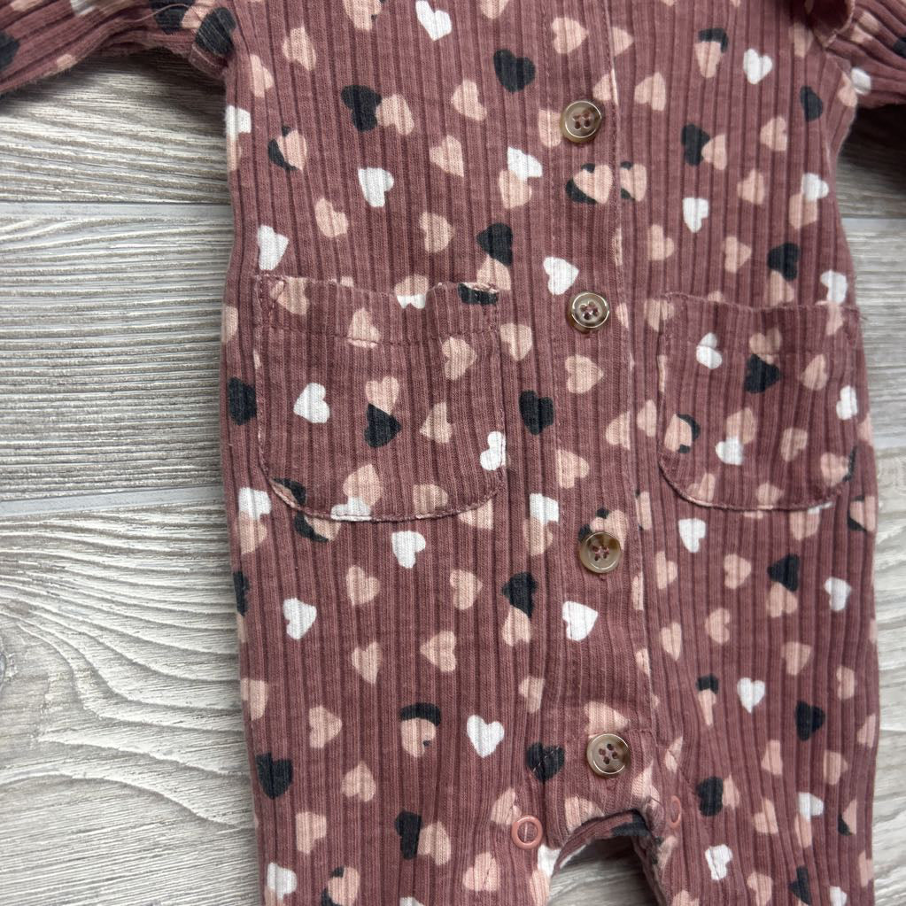 Ribbed Outfit Hearts 0-3M