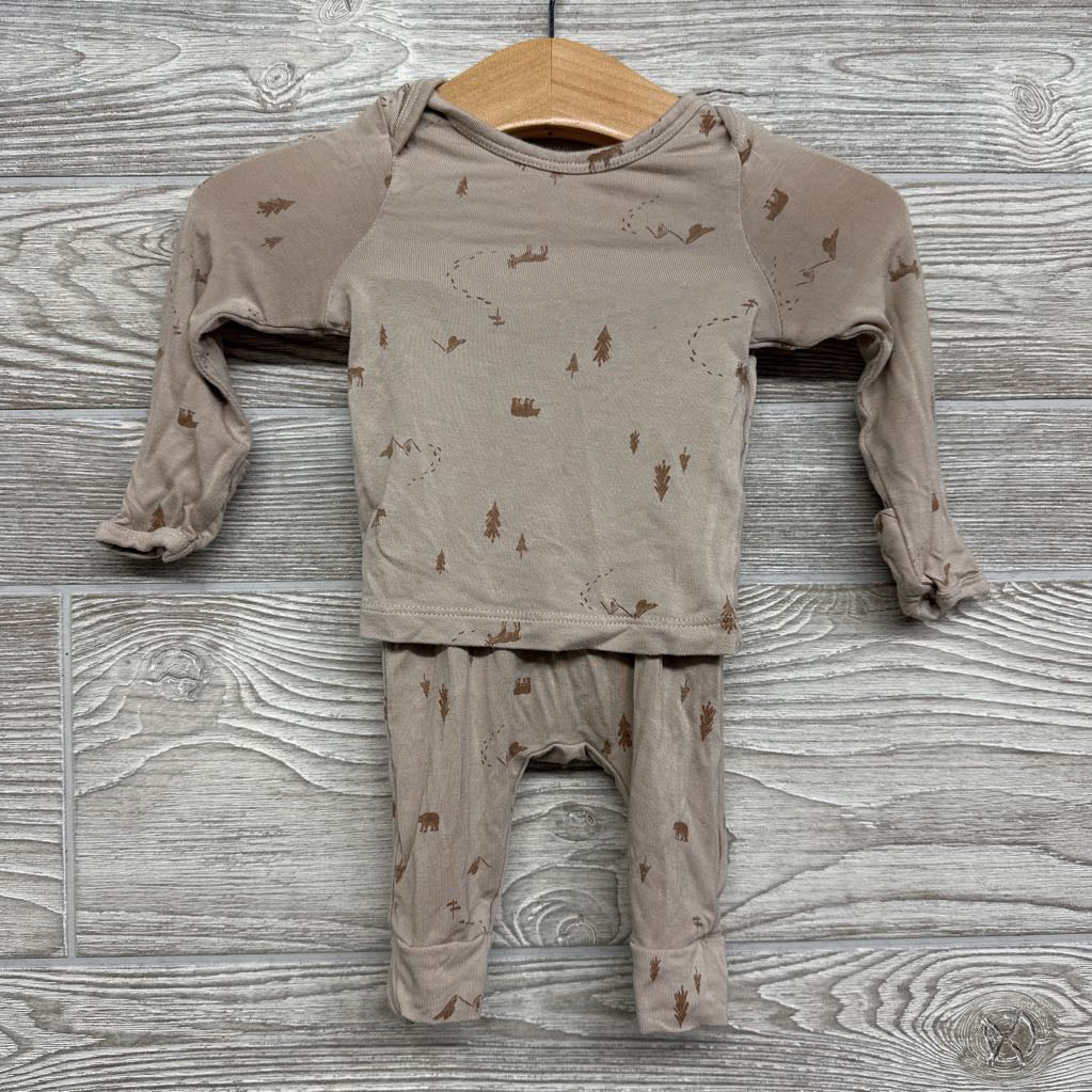 LS Bamboo Shirt & Pants Bears Trees NB