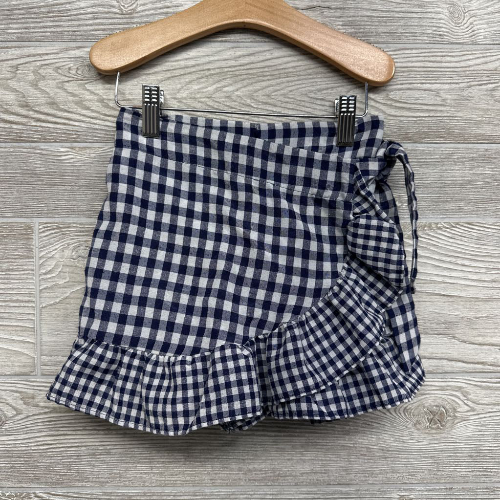 Smocked Puff Sleeve Eyelet Shirt & Gingham Skort 6