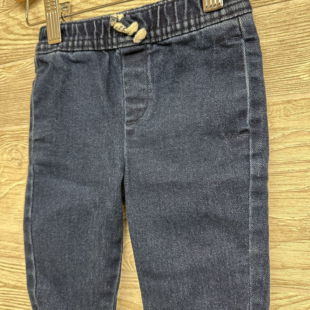Pull On Drawstring Denim Joggers 6-9M