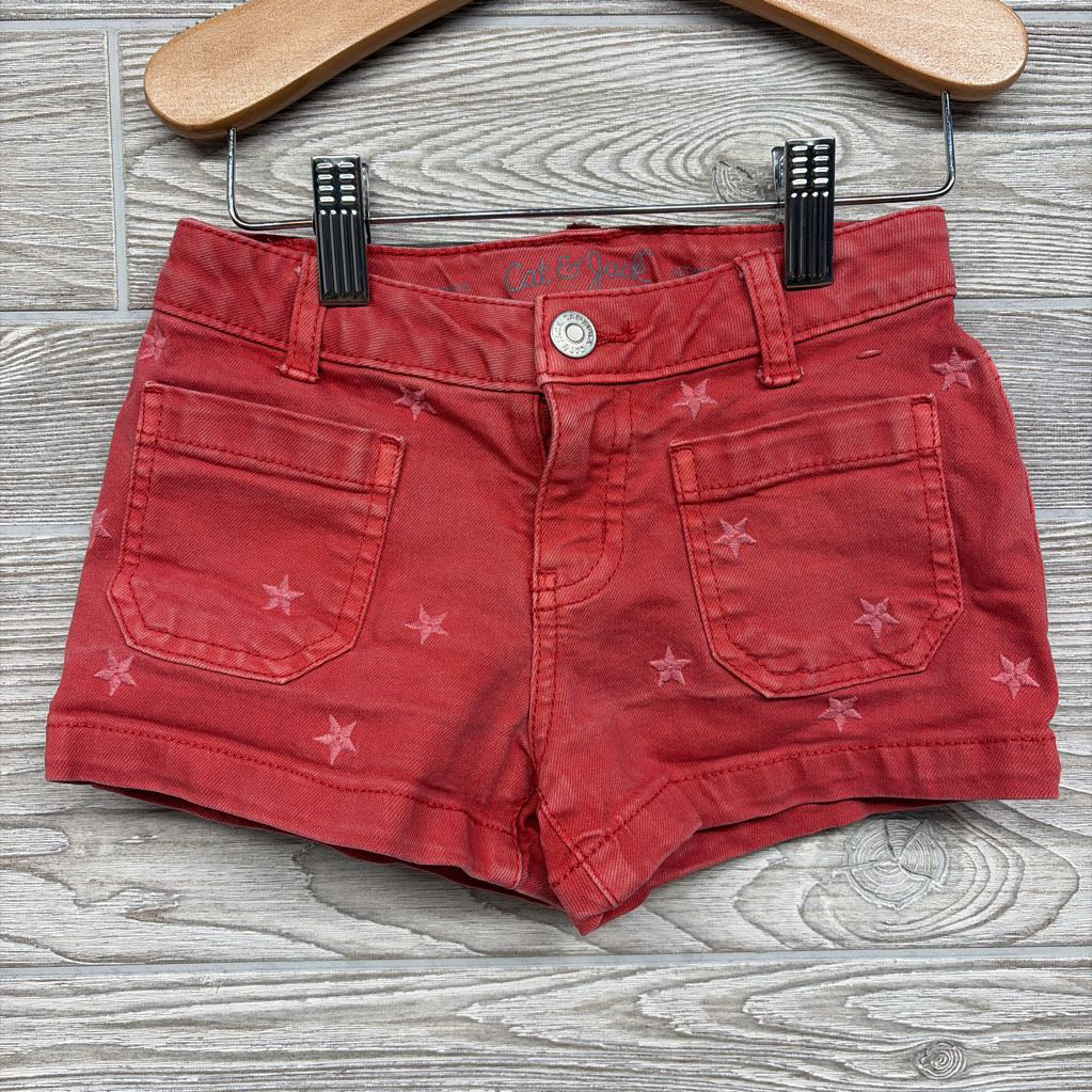 Denim Shorts Embroidered Stars 4-5