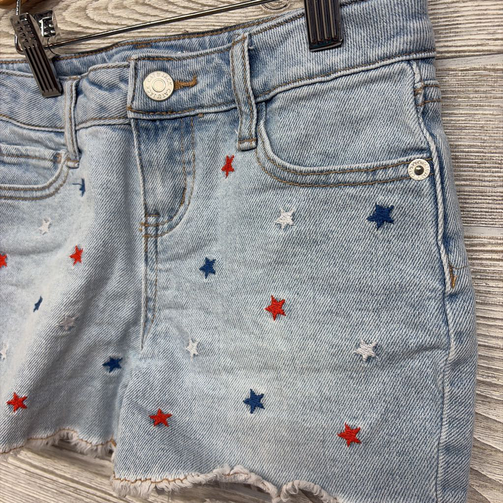 Denim Shorts Embroidered Stars 6-7