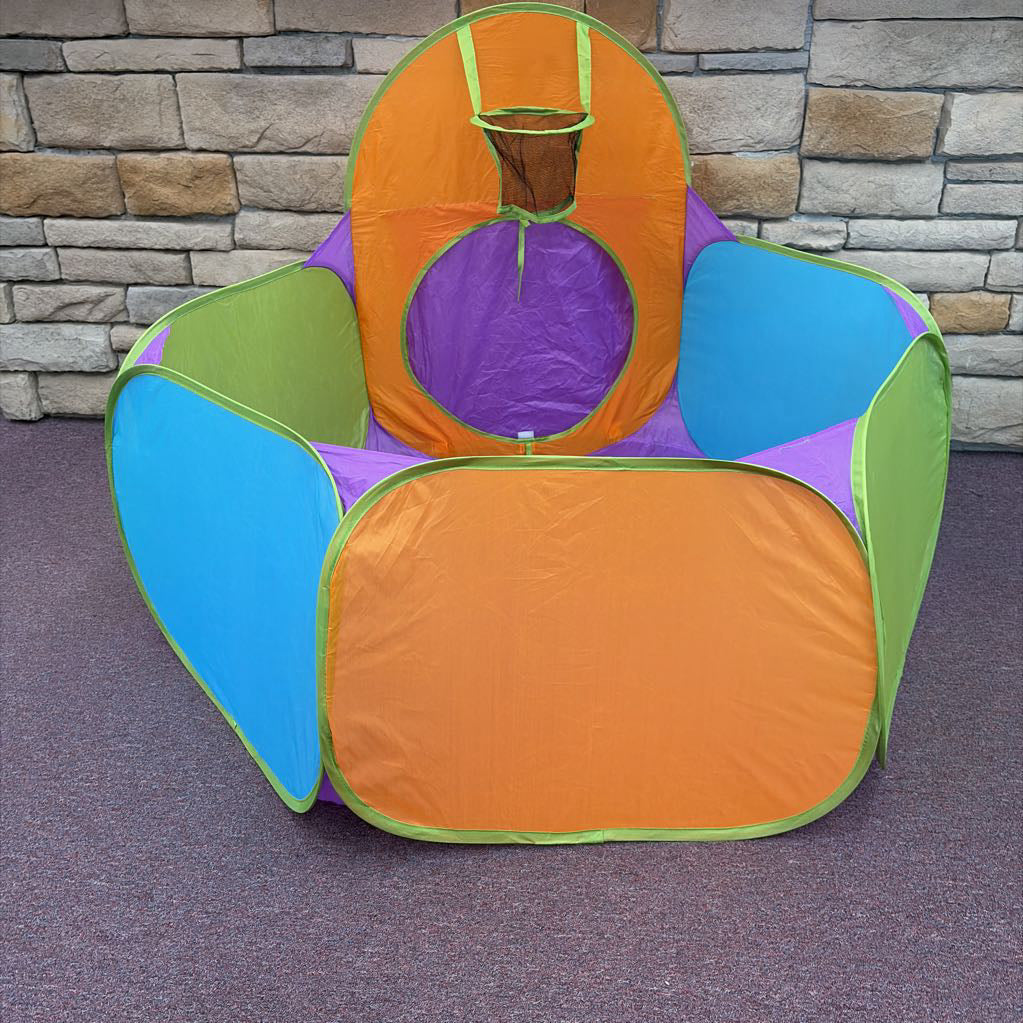 4 Pc Tent, Tunnel And Ball Pit Playhouse Set