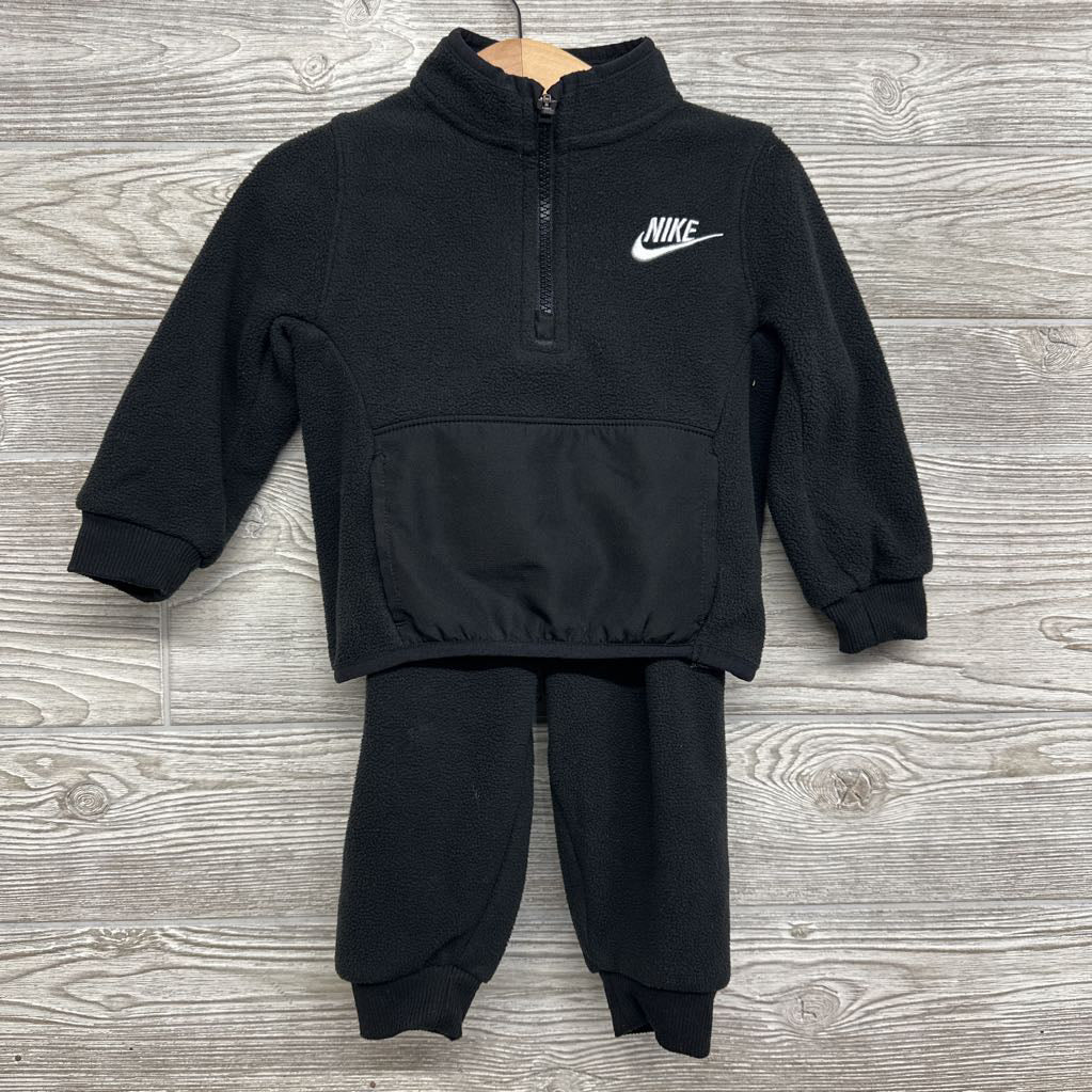 1/4 Zip Fleece Pullover & Joggers Swoosh 18M
