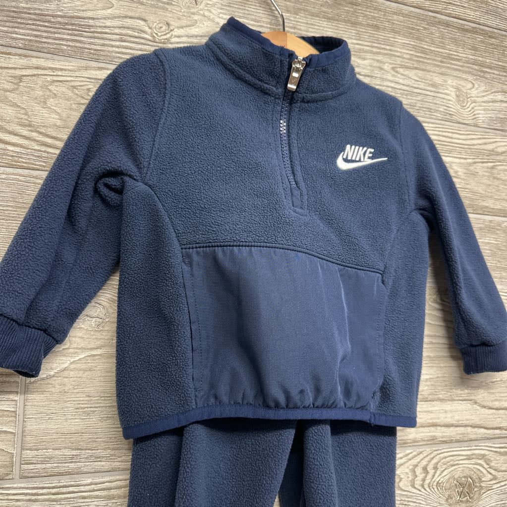 1/4 Zip Fleece Pullover & Joggers Swoosh 18M
