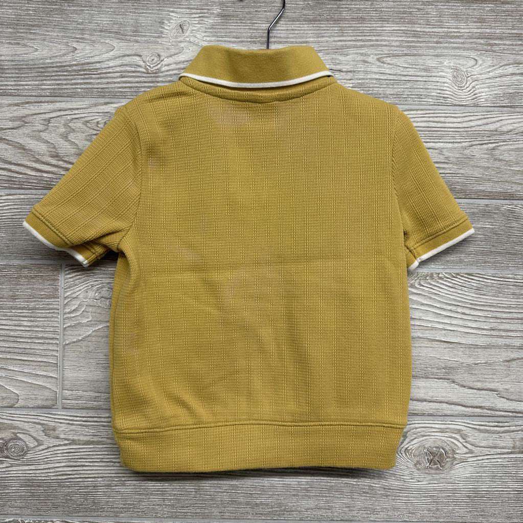 Waffle Knit Polo Shirt Chest Pocket 3T