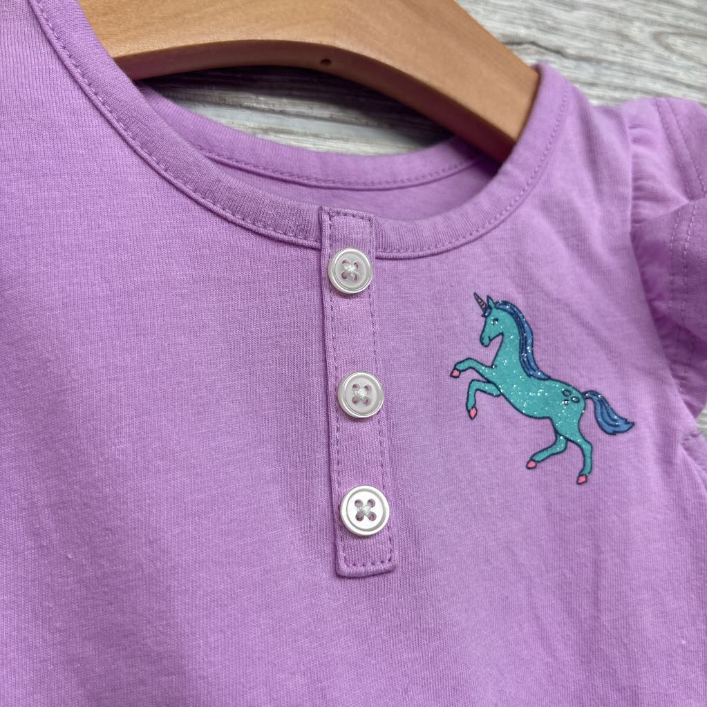Flutter Sleeve Shirt Unicorn 18M