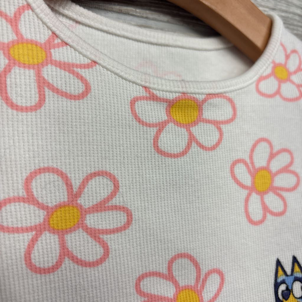 Lettuce Trim Ribbed Shirt Flowers 3t