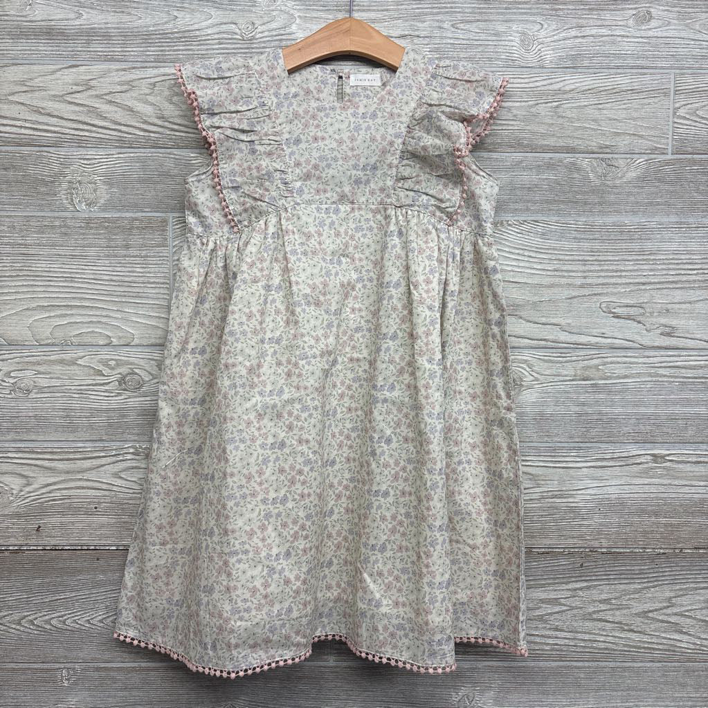 Organic Flutter Sleeve Dress Flowers 8