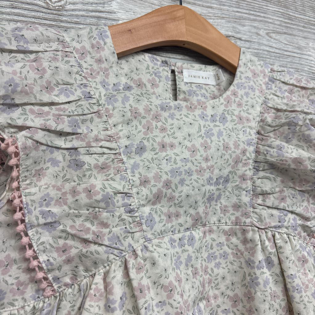 Organic Flutter Sleeve Dress Flowers 8