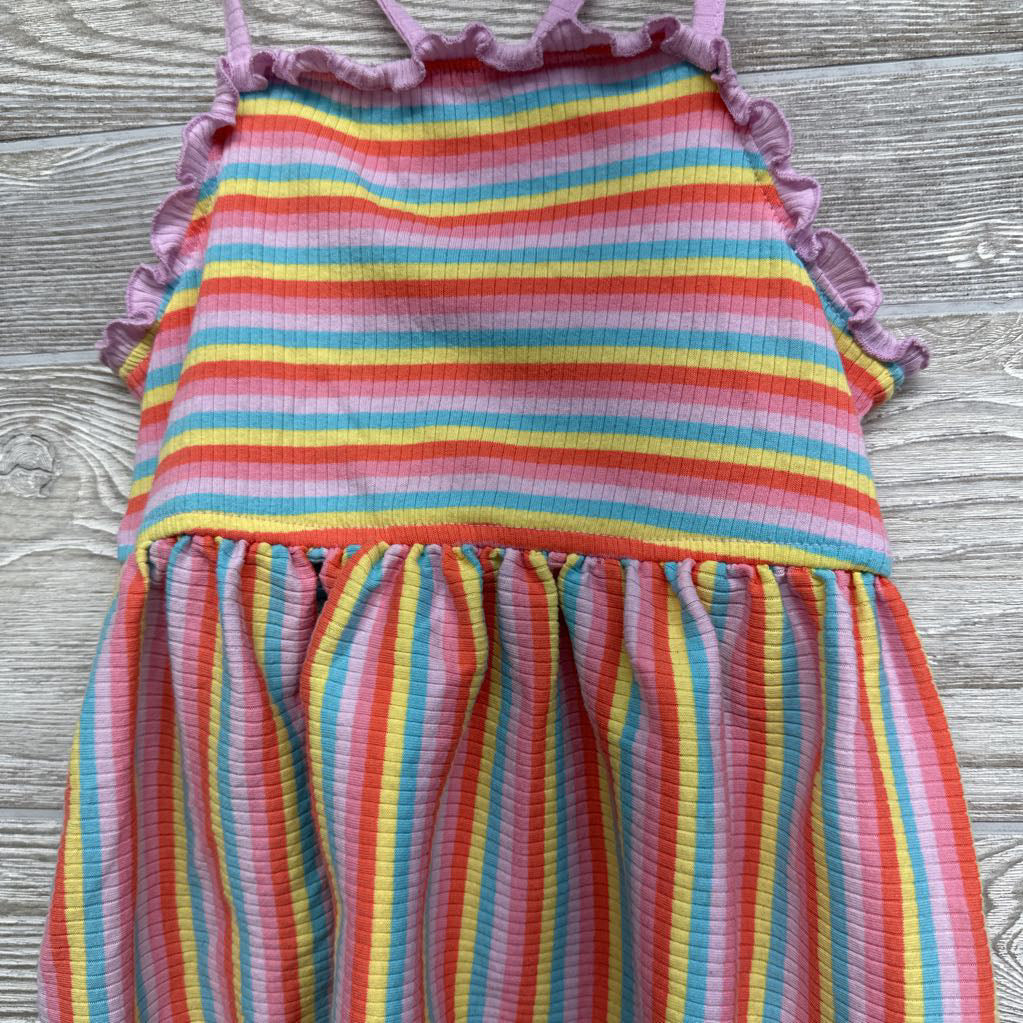 Ribbed Tank Dress Stripes 4t