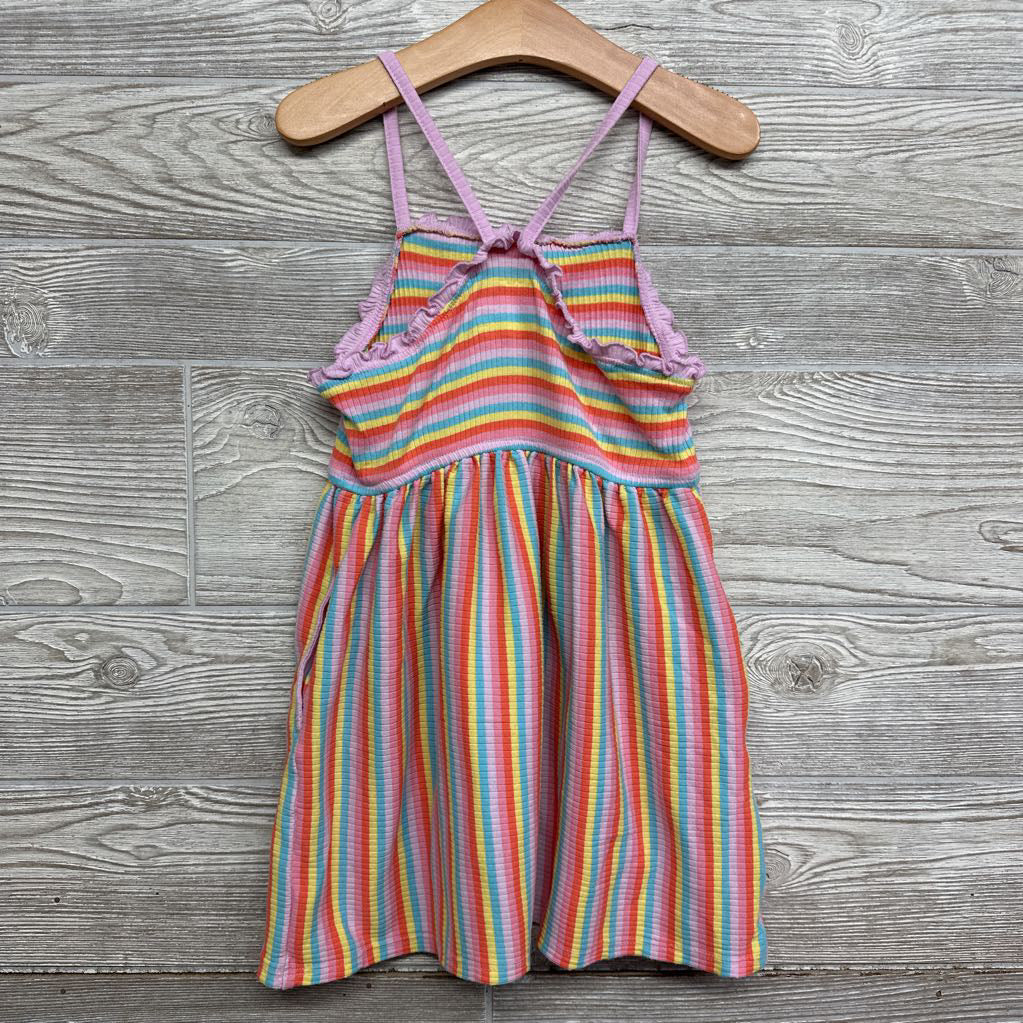 Ribbed Tank Dress Stripes 4t