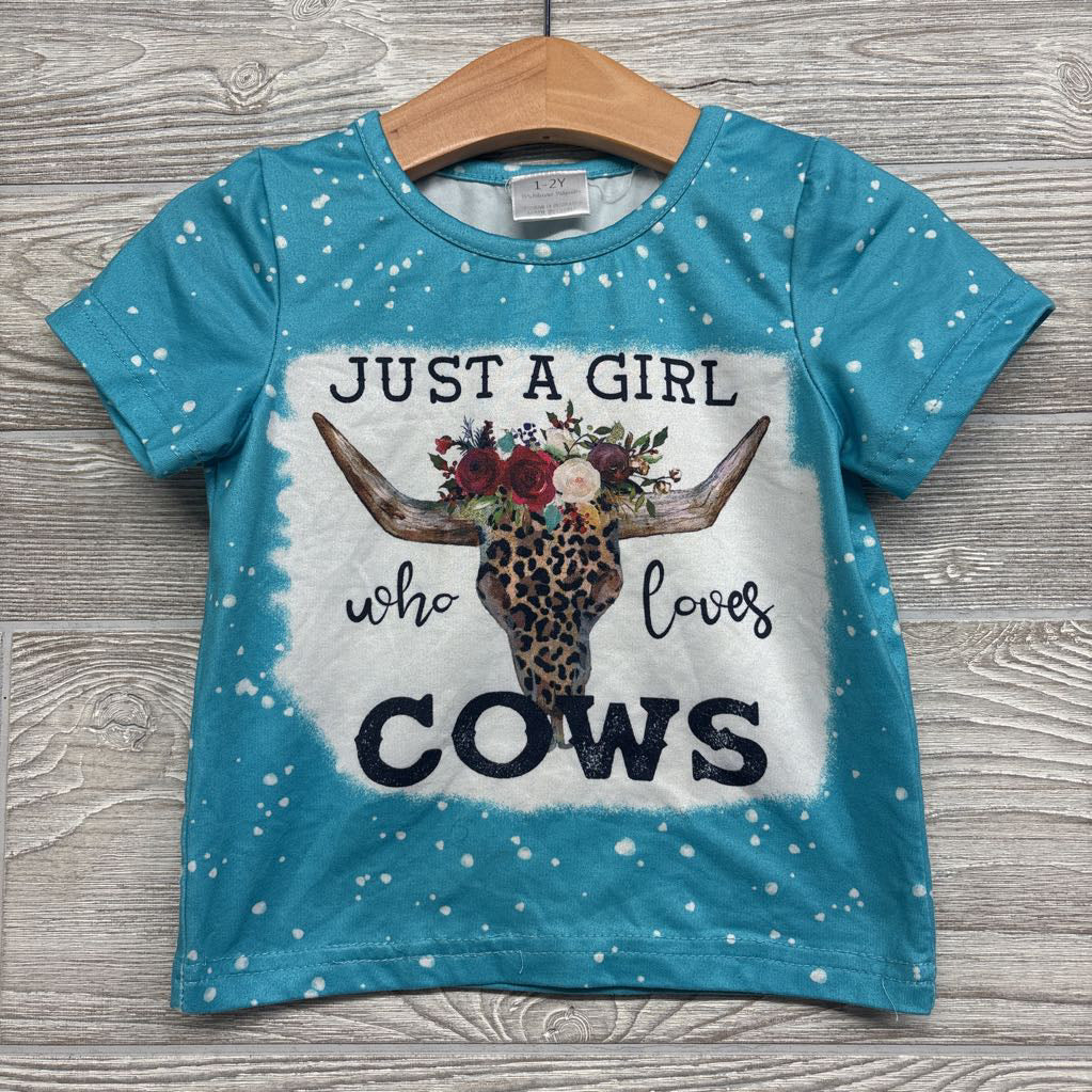 Shirt Just A Girl Who Loves Cows 12-18M